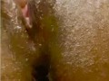 Clit massage JERKING orgasm...so creamy