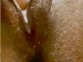 Clit massage JERKING orgasm...so creamy