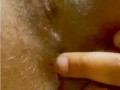 Clit massage JERKING orgasm...so creamy