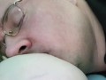 Playing and Sucking My Wifes Big Tits and She Orgasms