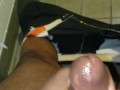 In rest room jacking off