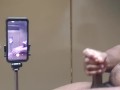 On bath room counter jacking off