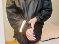 Amateur Bondage - Rough Fuck - PVC Raincoat Orgasm Creampie