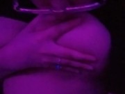 Cute Milf teases and drools on 36DDD breasts