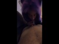 puppy girl sucks my cock til I cum and keeps stroking