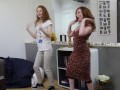 Two Redheads Have a Dance-off