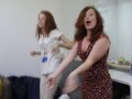 Two Redheads Have a Dance-off