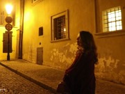 Walking in Prague at Night