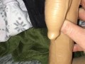 Wet pussy rubbed with big cock toy - Volume Up