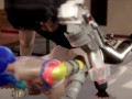 Cyberpunk Johnny Silverhand and Moxes (Asian) BJ, Doggystyle, Lifting, Fondling, Cumshot