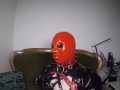 Trailer Heavy Rubber Mask, Solo Pleasure By Miss Maskerade In Latex Corset Gagged Playing With Dildo