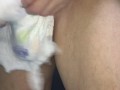 030 パンティをかぶせ、おもらししたおむつを巻き付けてオナニー！