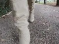 He followed me in the street and I let him cum on my boots in public park and filmed cumshot