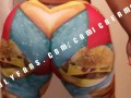 McDonalds Burger Tights Hugs Cami Creams Booty Clapping Bent Over Thick Thighs Shaking Ebony BBW Ass