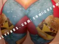 McDonalds Burger Tights Hugs Cami Creams Booty Clapping Bent Over Thick Thighs Shaking Ebony BBW Ass