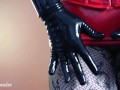 hot latex and pvc fetish video with Arya Grander