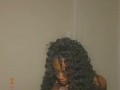 Spit on it! Pretty Solo Ebony rubbing clit - fingering wet pussy - amateur 