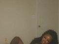Spit on it! Pretty Solo Ebony rubbing clit - fingering wet pussy - amateur 