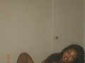 Spit on it! Pretty Solo Ebony rubbing clit - fingering wet pussy - amateur 