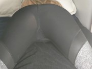 Teen babe in yoga pants plays with herself and begs for your big throbbing cock