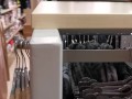 blowjob in the fitting room of the store next to the security guard! Public sex