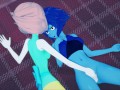 Lapis and Pearl fucking upstairs, licking pussy and tribbing - Steven Universe Hentai.