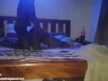 Sexy ebony experiencing doggystyle mayhem