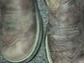 Stripping off my stinky cowgirl boots and socks