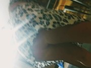 Babe doesn't mind showing her ass at every pool shot in bar