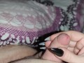 I scratch his balls with my sharp, pointed black nails and rub his cock until he cums *cumblast*