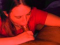 Accidental cum in mouth.