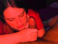 Accidental cum in mouth.