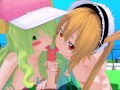 Kobayashi-san Chi no Maid Dragon Tohru AND Quetzalcoatl 3D HENTAI