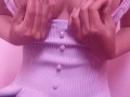 Asian playing with tits and nipples