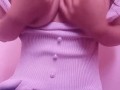 Asian playing with tits and nipples