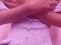 Asian playing with tits and nipples
