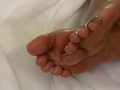 Black Girls Shows off Her Oily Feet While She Gets Fucked