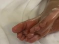 Black Girls Shows off Her Oily Feet While She Gets Fucked