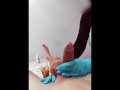 Dick Wax Depilation by Esthetician - Holds my Foreskin - Massage oil the end