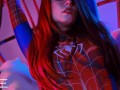 Sexy Mary Jane fucks in Spiderman costume - MollyRedWolf