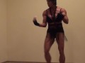 Sexy Muscular Female Martial Artist Performs Kata For Fight Fans