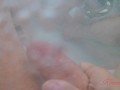 hot stepmom watches son jerk his big cock in the winter hot tub at dad's 