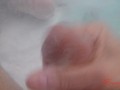hot stepmom watches son jerk his big cock in the winter hot tub at dad's 