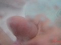 hot stepmom watches son jerk his big cock in the winter hot tub at dad's 
