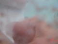 hot stepmom watches son jerk his big cock in the winter hot tub at dad's 