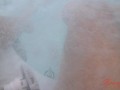 hot stepmom watches son jerk his big cock in the winter hot tub at dad's 