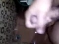 Horny Young Guy Having Fun Jerking Off His Huge Cock in the Toilet