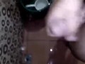 Horny Young Guy Having Fun Jerking Off His Huge Cock in the Toilet
