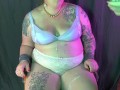 BBW Sub Golly Bells Tied to Chair and Fed Dessert