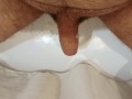 Jerk off dick and cum in the bathroom. My dream is to cum in my wife's womb.